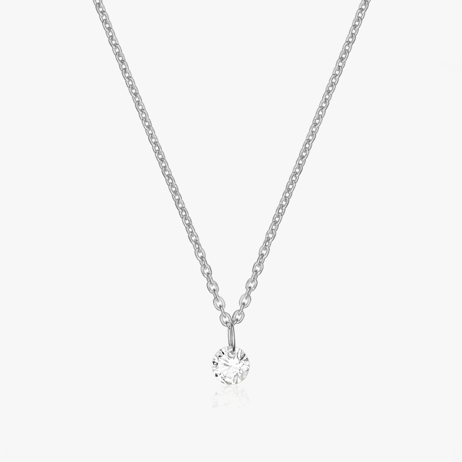 Colier din argint Solitaire - Zirconiu