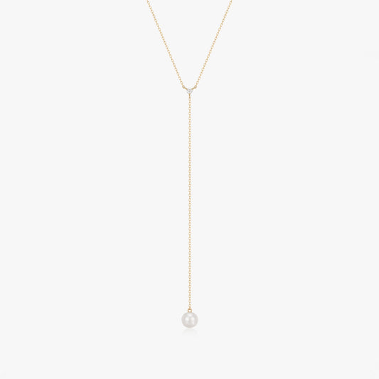 Colier din aur galben Yara - Perle Naturale, Diamante
