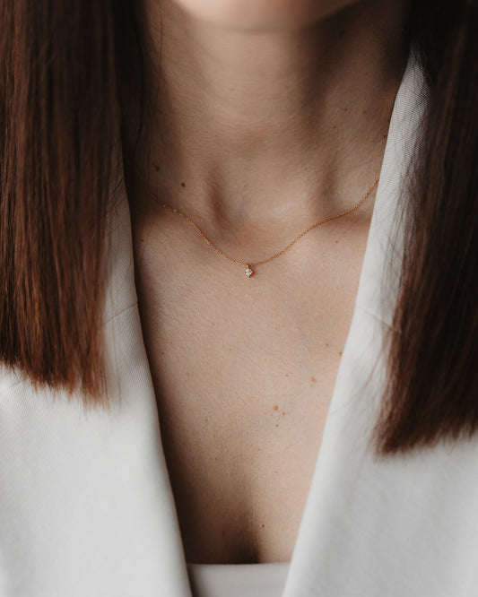 Colier din aur Timeless - Diamant 0.1 CT