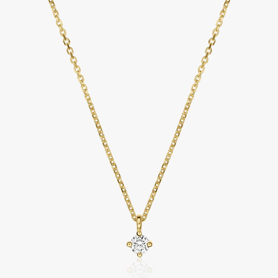 Időtlen arany nyaklánc – 0,05 CT gyémánt – Indira