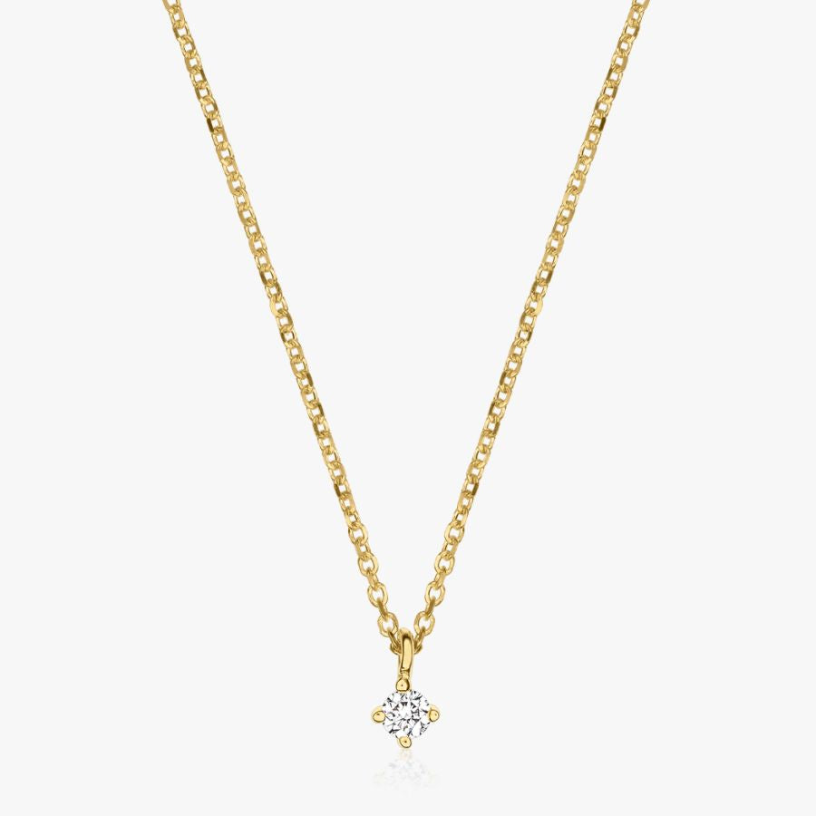 Timeless arany nyaklánc - 0.03 CT gyémánt - Indira