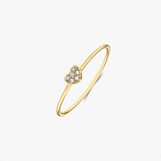 Inel din aur galben Alma – Diamante