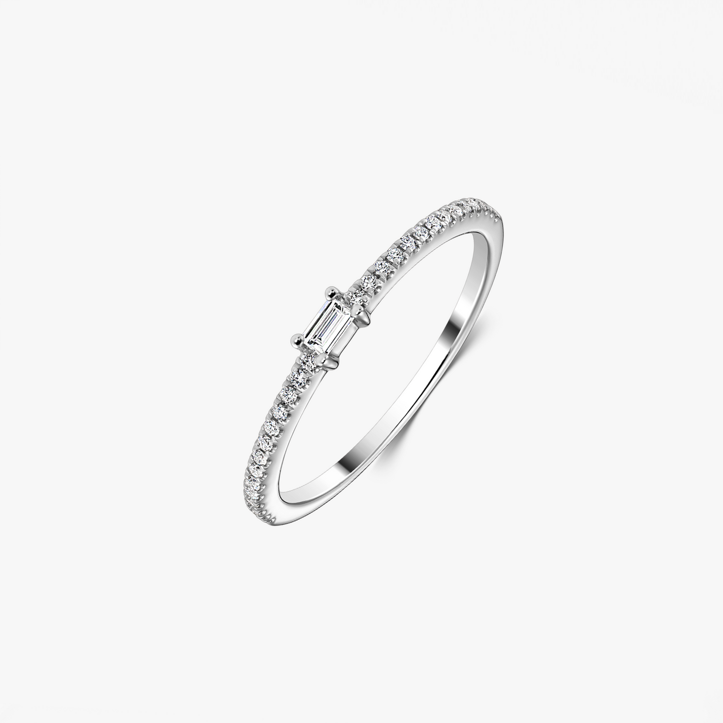 Inel din aur alb Celeste – Diamante