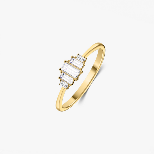 Inel din aur galben Mira – Diamante