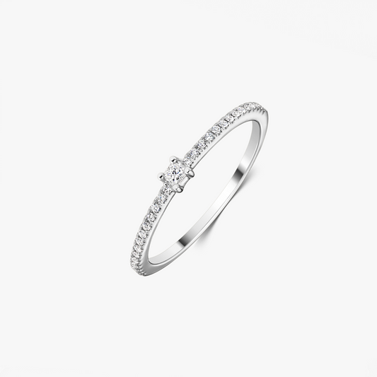 Inel din aur alb Luma – Diamante