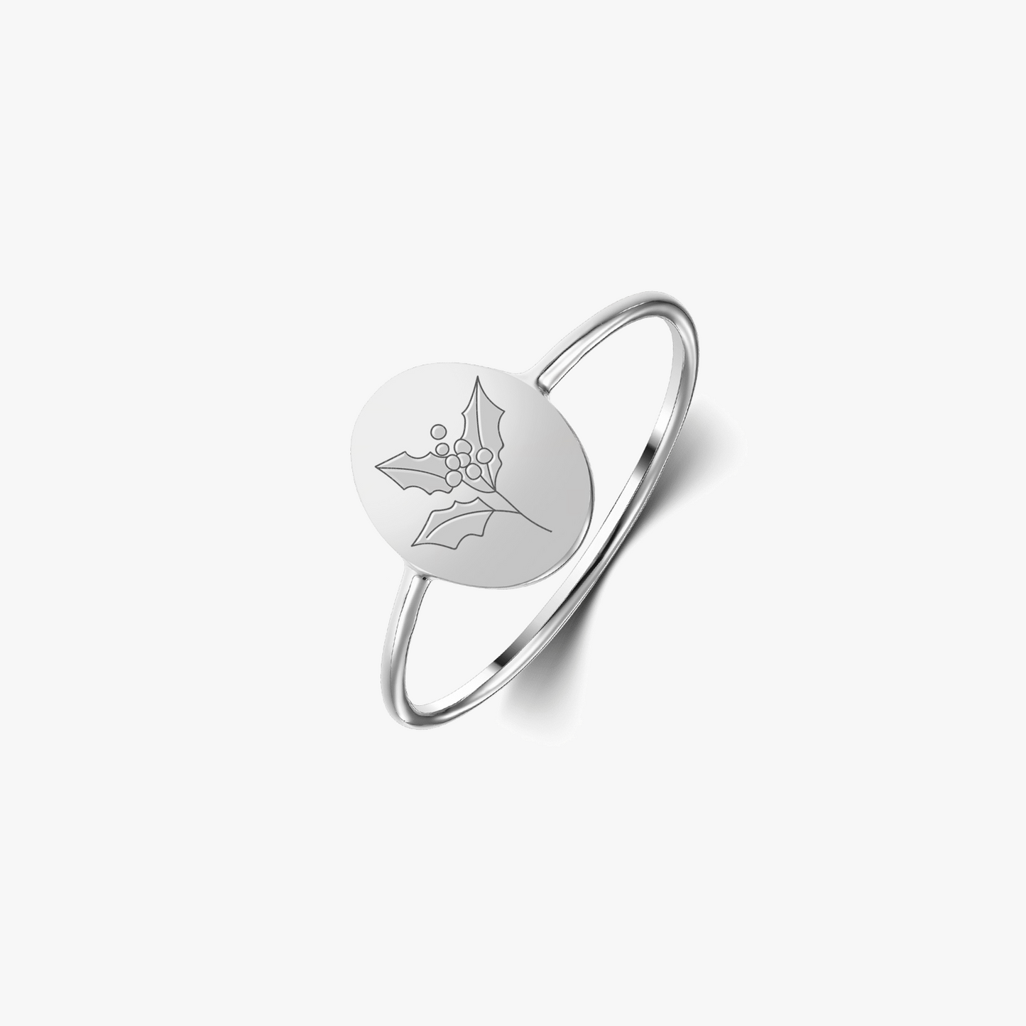 Inel din argint Birth Flower - December Holly