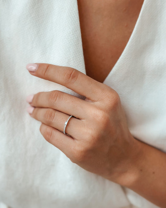 Inel din aur alb Celeste – Diamante