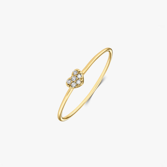 Inel din aur galben Alma – Diamante