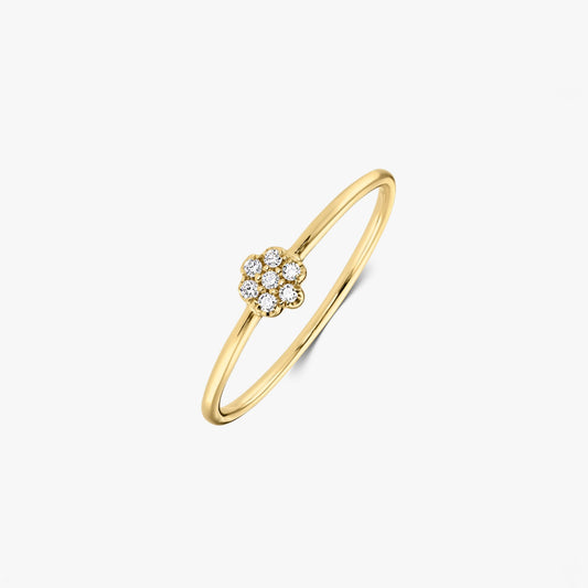 Inel din aur galben Daisy – Diamante