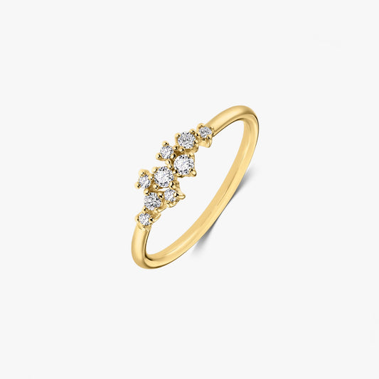 Inel din aur galben Selene – Diamante