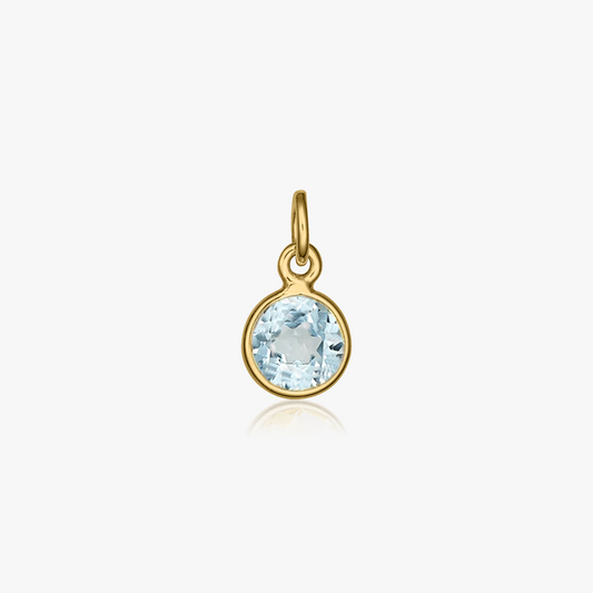 Pandantiv din argint Birthstone  Golden April - Topaz Albastru