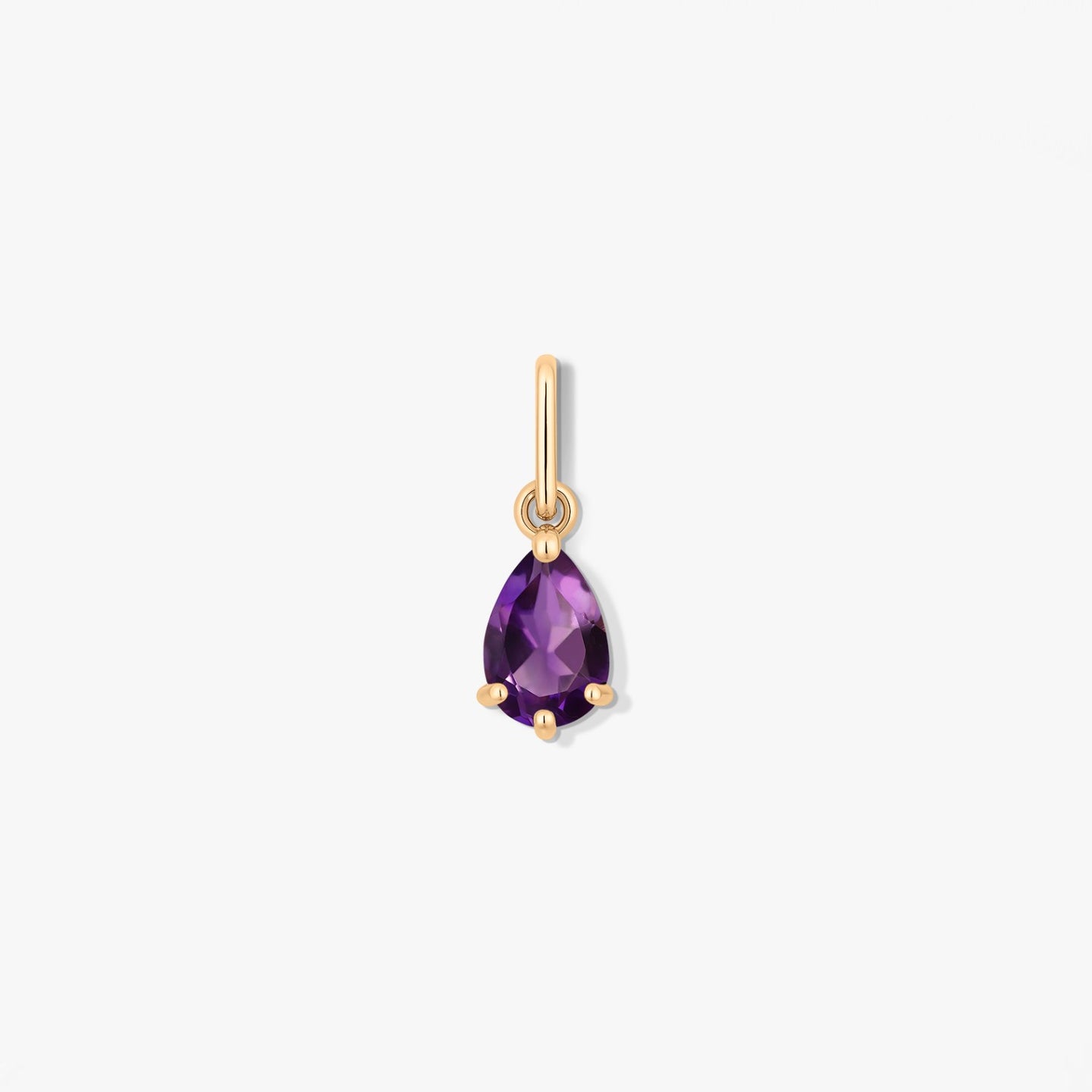 Pandantiv din aur Birthstone February - Ametist