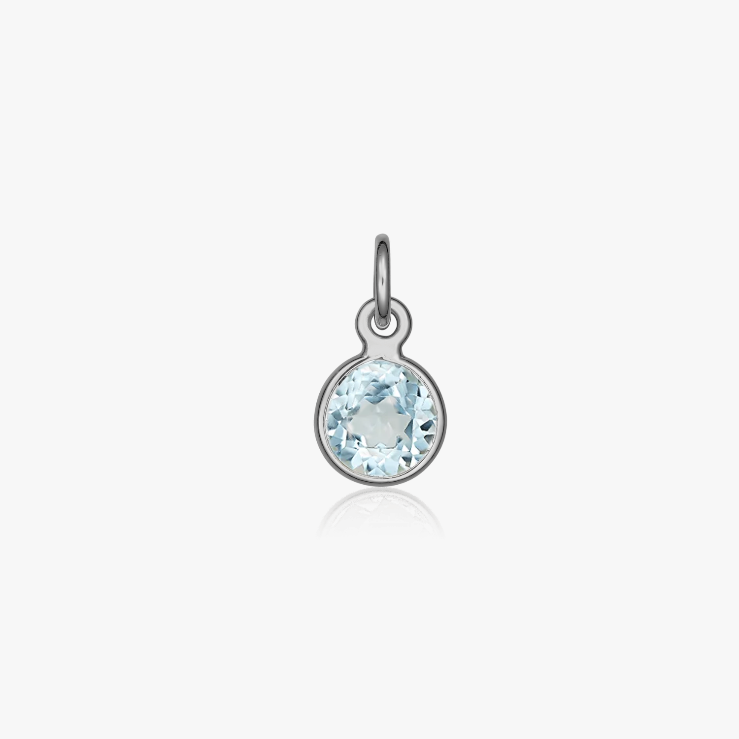 Pandantiv din argint Birthstone April - Topaz Albastru - Indira