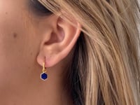 Cercei din argint Golden Charlotte - Lapis Lazuli
