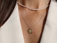 Colier din argint Birth Flower Golden - November Chrysanthemum