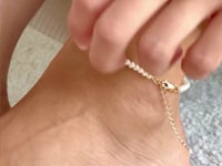 Brățară de picior din argint Finesse - Perle Naturale