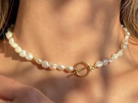 Colier din argint Golden Grace - Perle Naturale