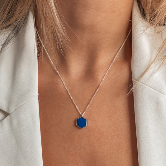 Colier din argint Charlotte - Lapis Lazuli - Indira