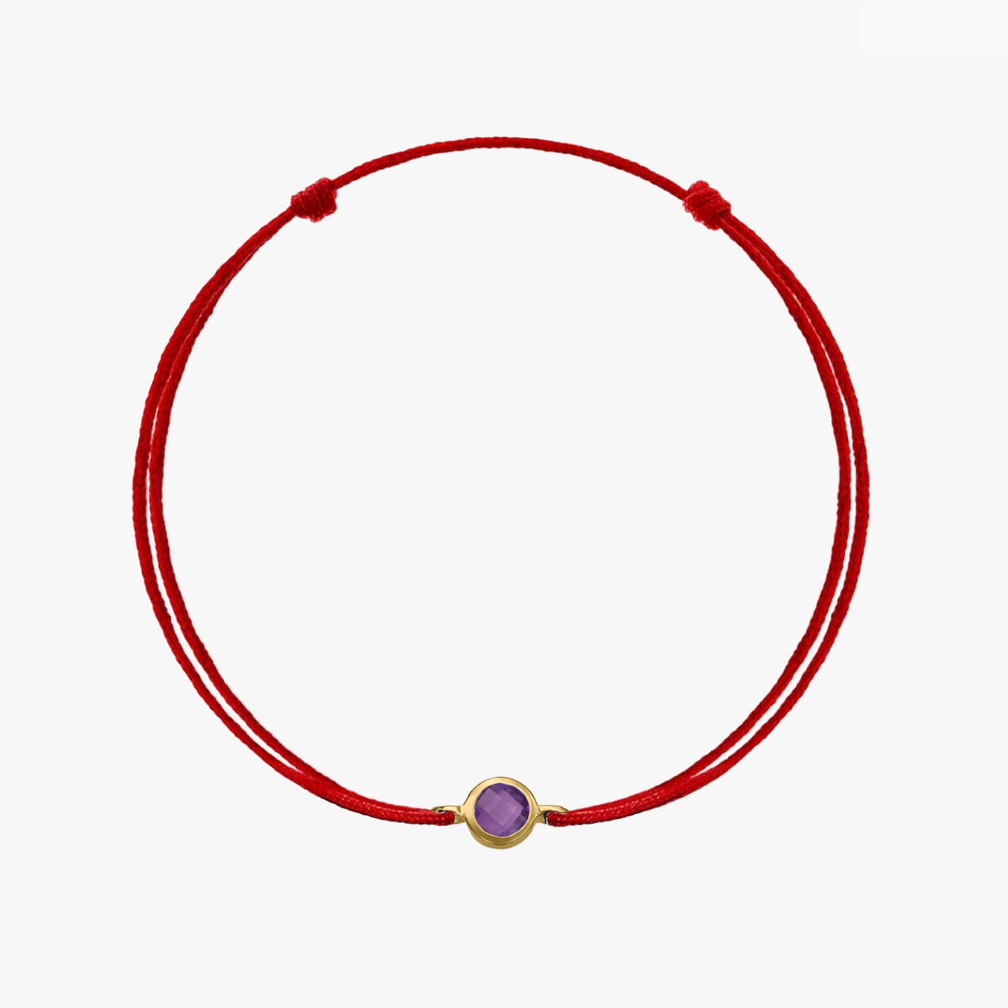 Ezüst szál karkötő Birthstone Golden Február - Ametiszt - Indira
