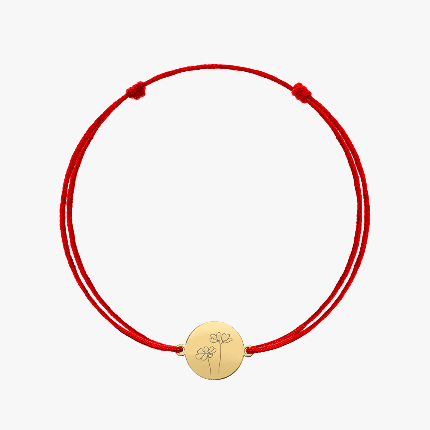 Ezüst szál karkötő Golden Birth Flower - Októberi Cosmos - Indira