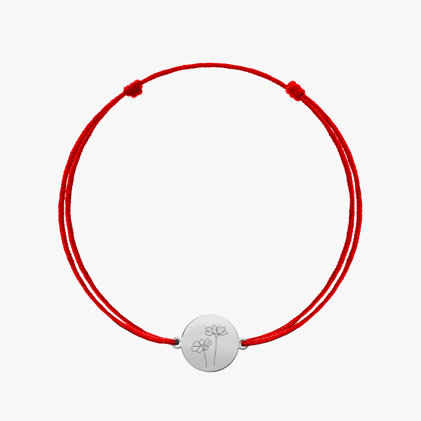 Ezüst zsinóros karkötő Silver BirthFlower - October Cosmos - Indira