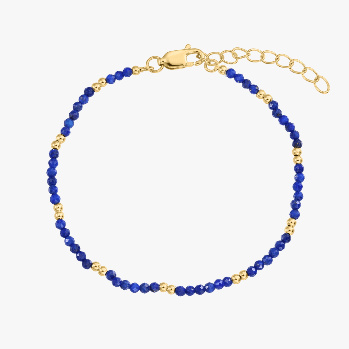 Ezüst karkötő Golden SummerScape - Lapis Lazuli - Indira