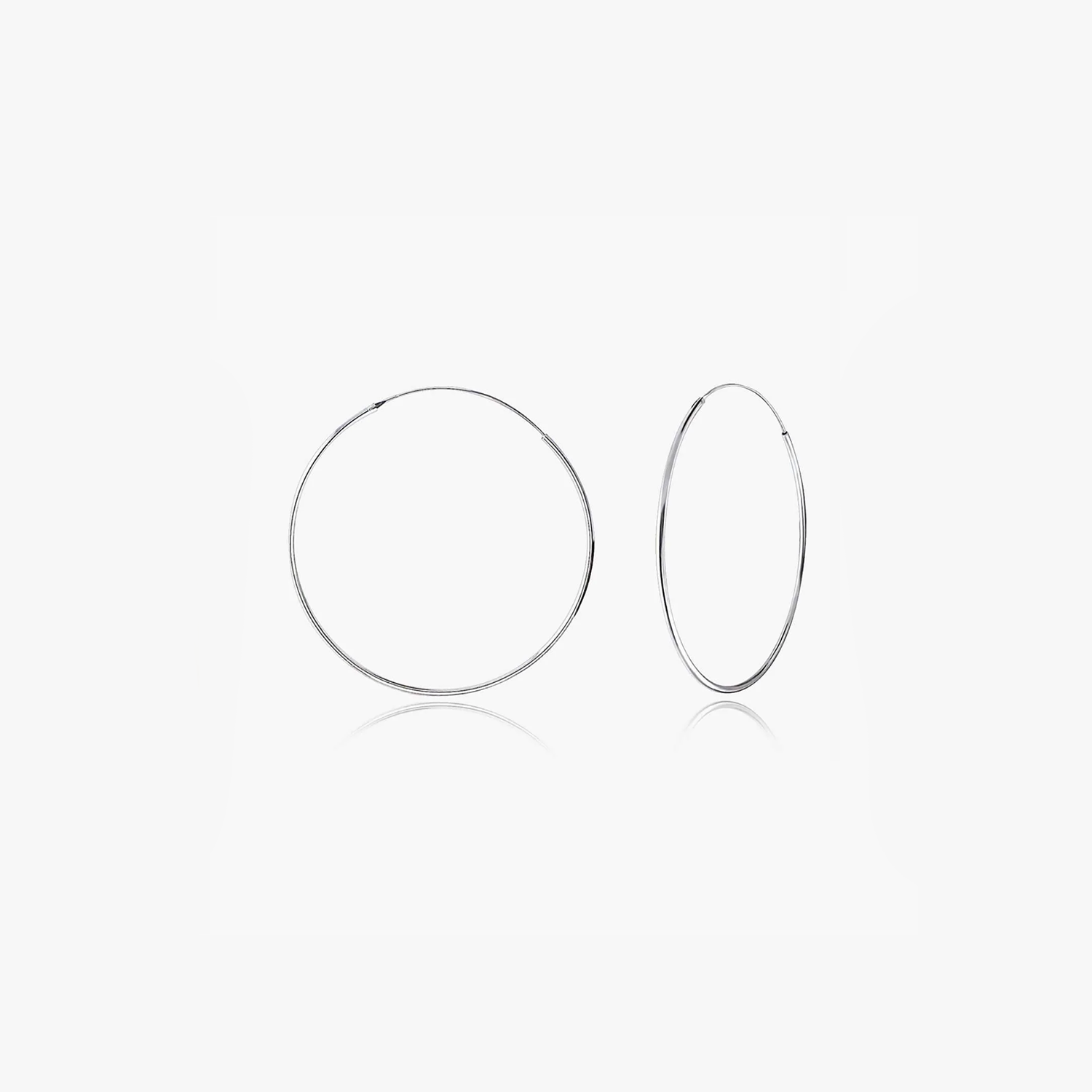 Cercei din argint Large Hoops - 30 mm