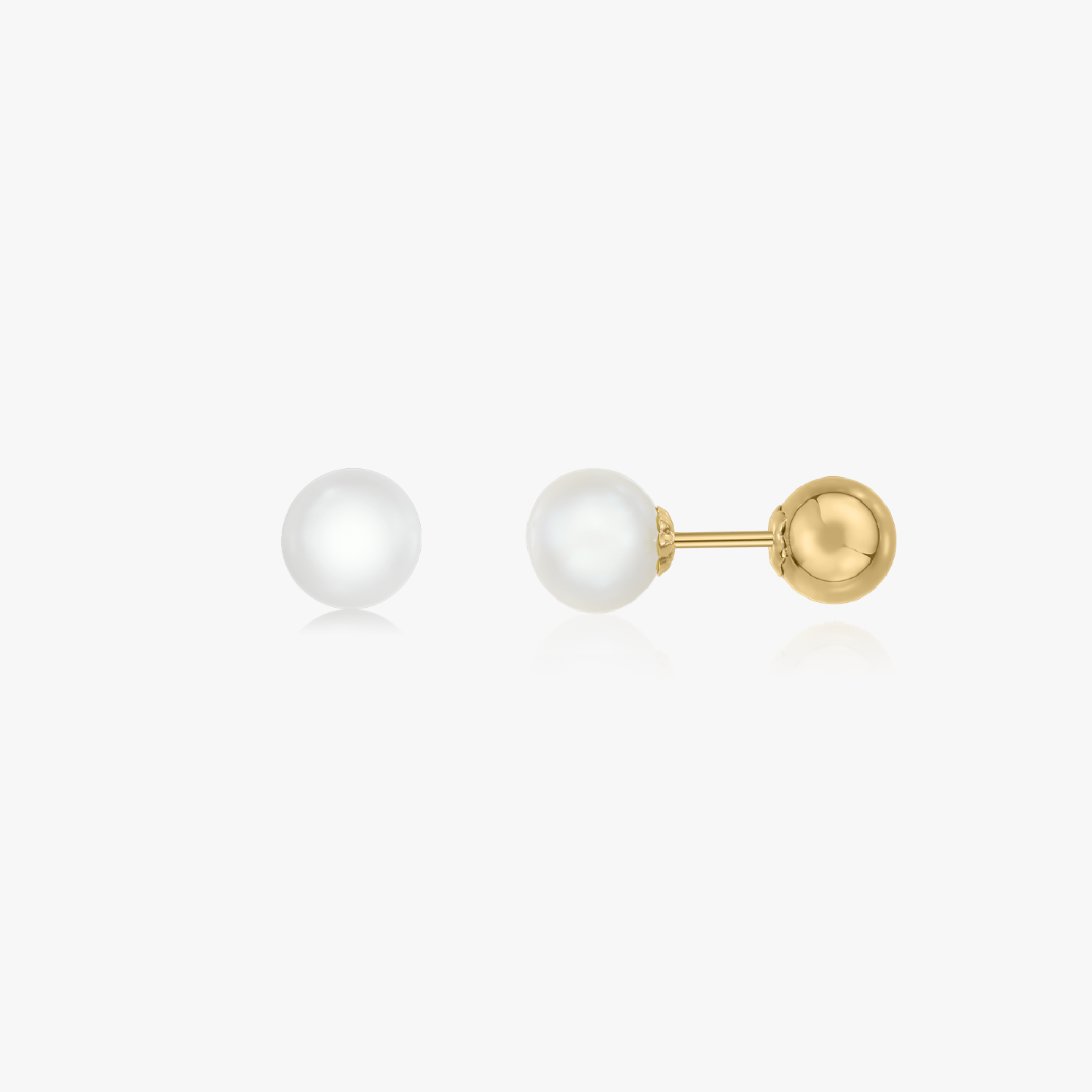 Cercei din argint Golden Reverse - Perle Naturale