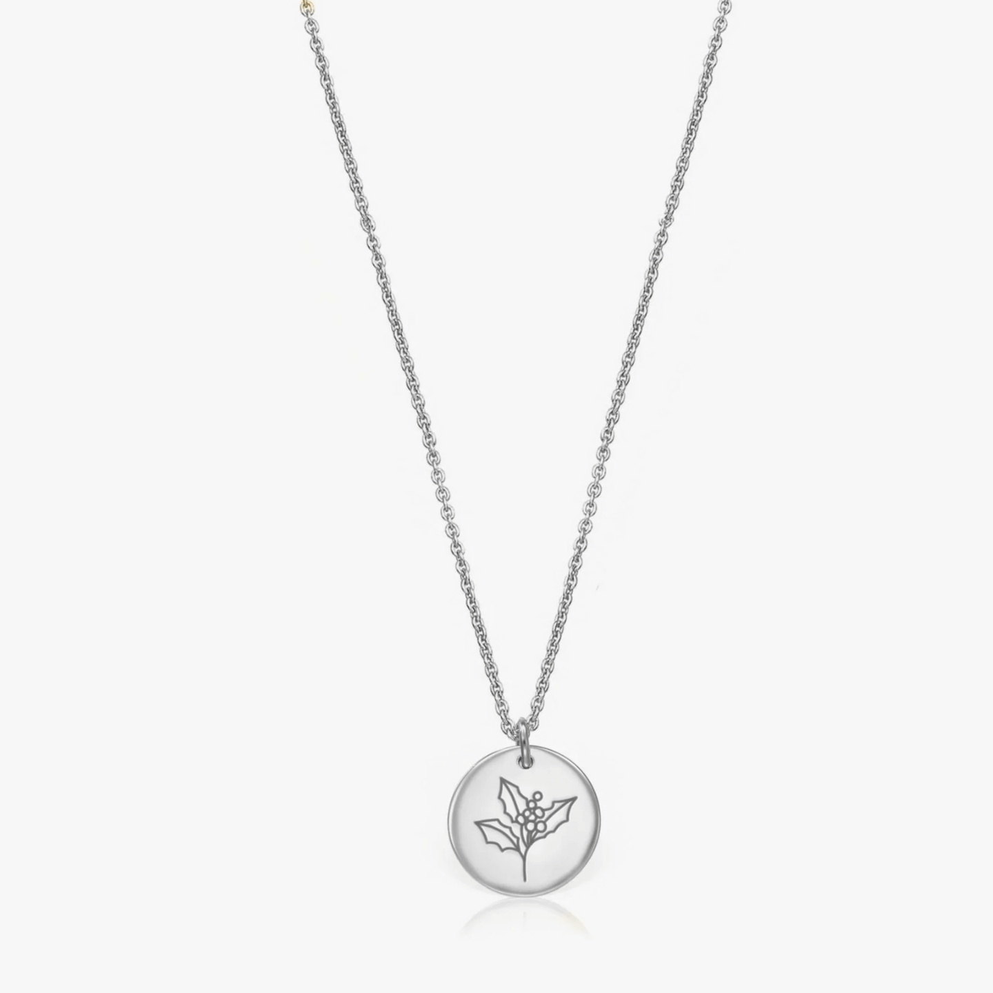 Colier din argint Birth Flower Silver - December Holly - Indira
