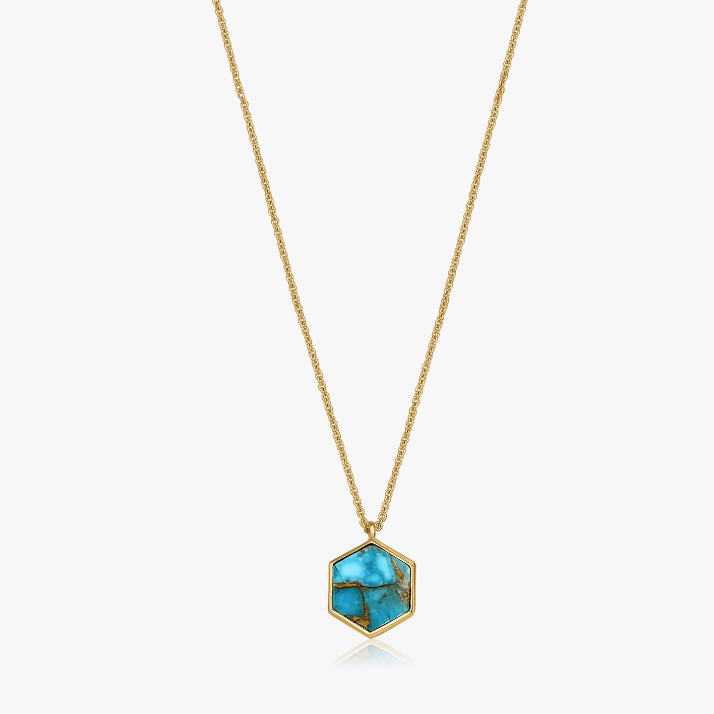 Colier din argint Golden Charlotte - Turcoaz Blue Copper | Coliere