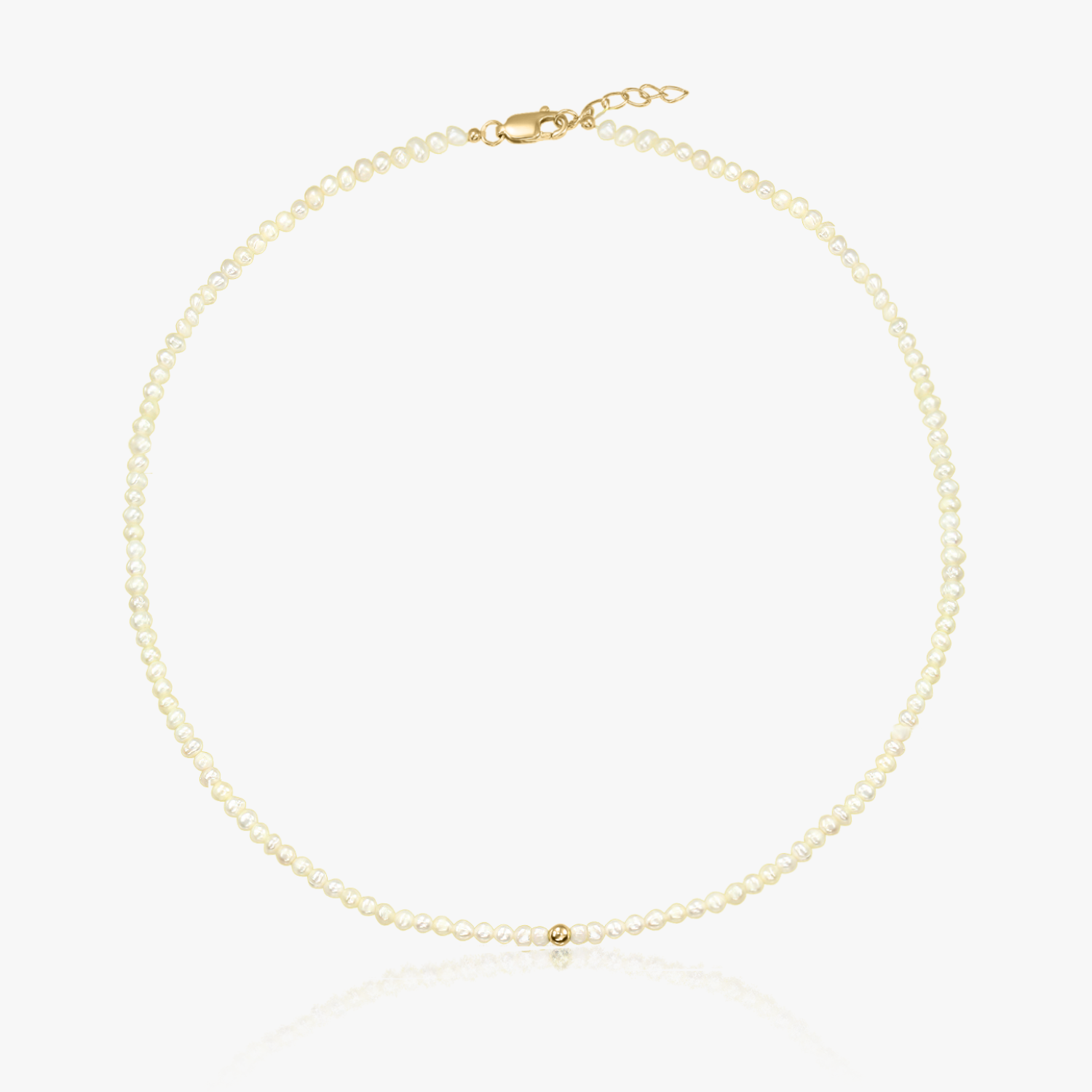 Colier din argint Golden Glamour - Perle Naturale