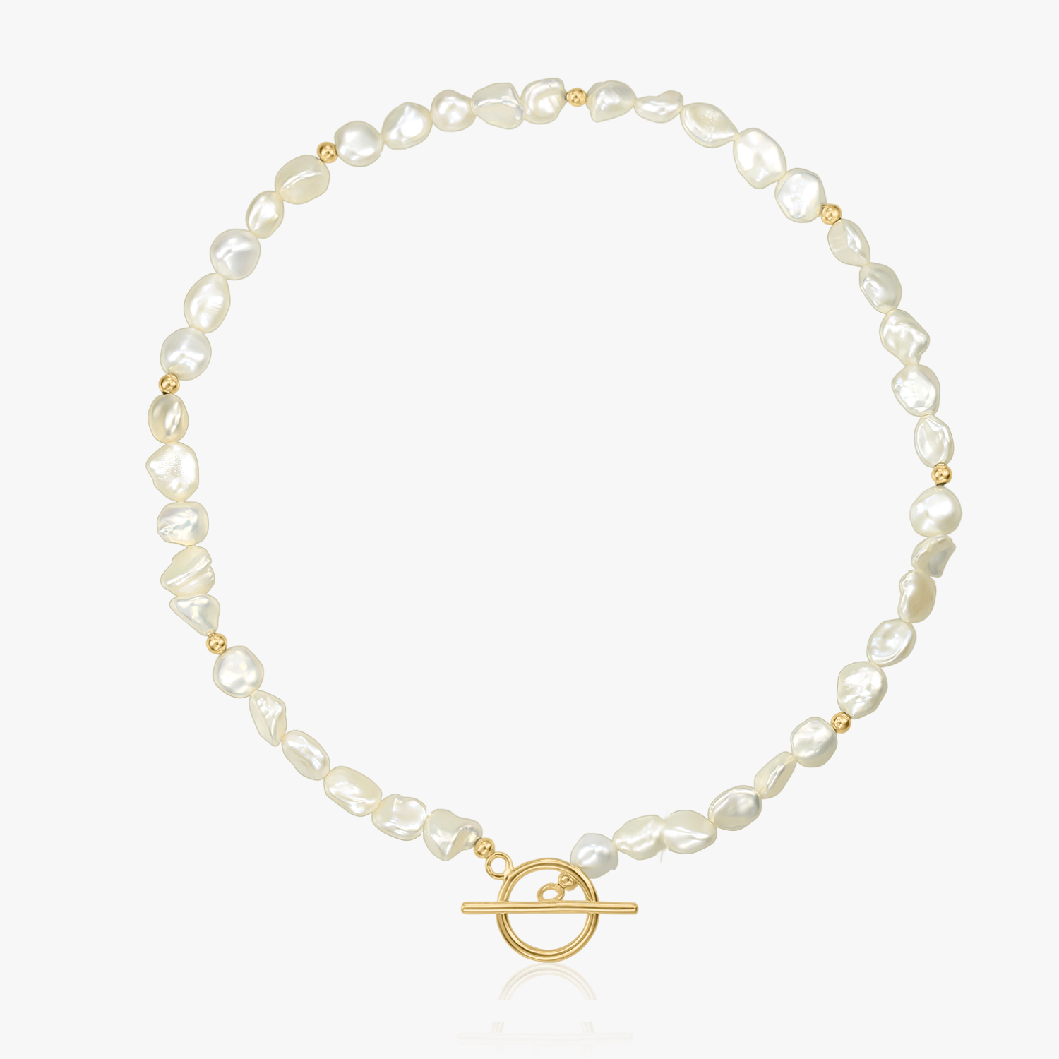 Colier din argint Golden Grace - Perle Naturale