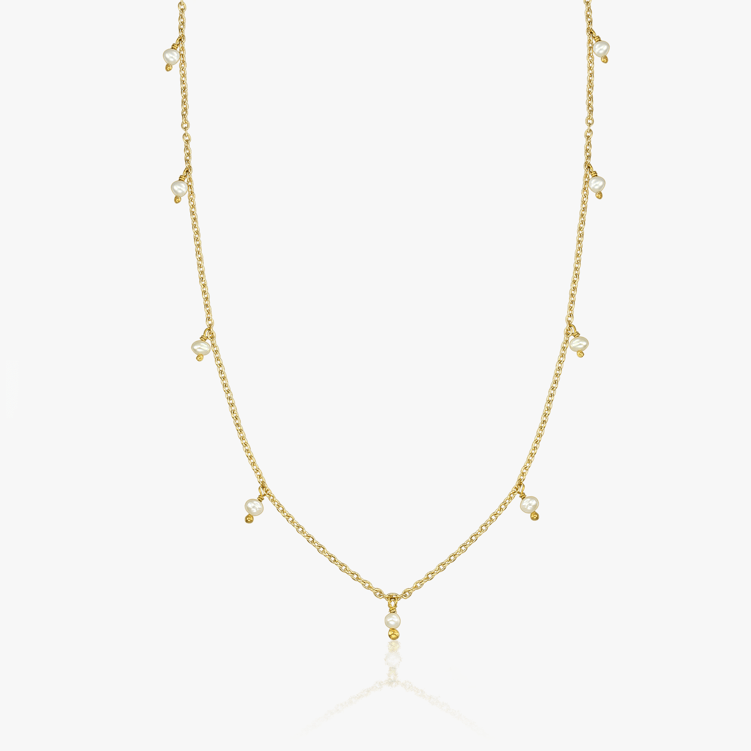 Colier din argint Golden Margot - Perle Naturale