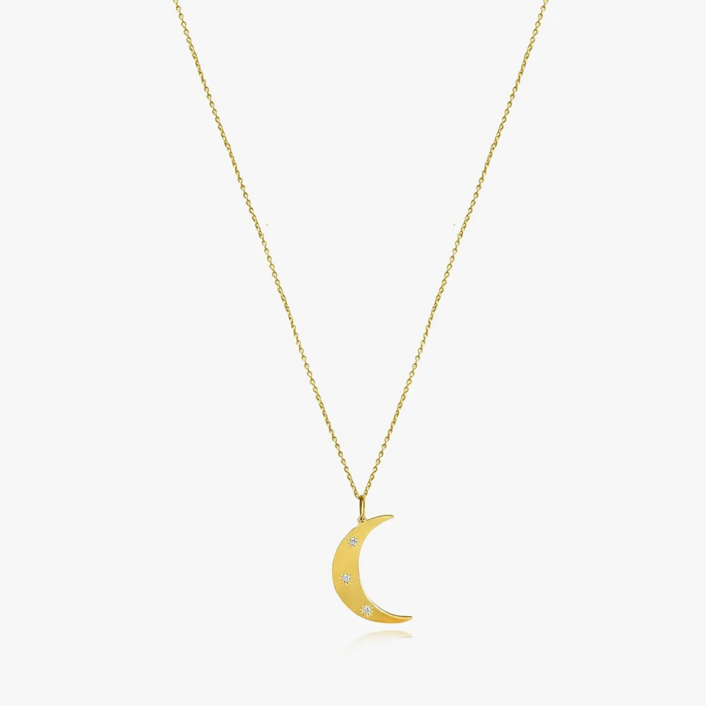 Colier din aur 14K Half Moon