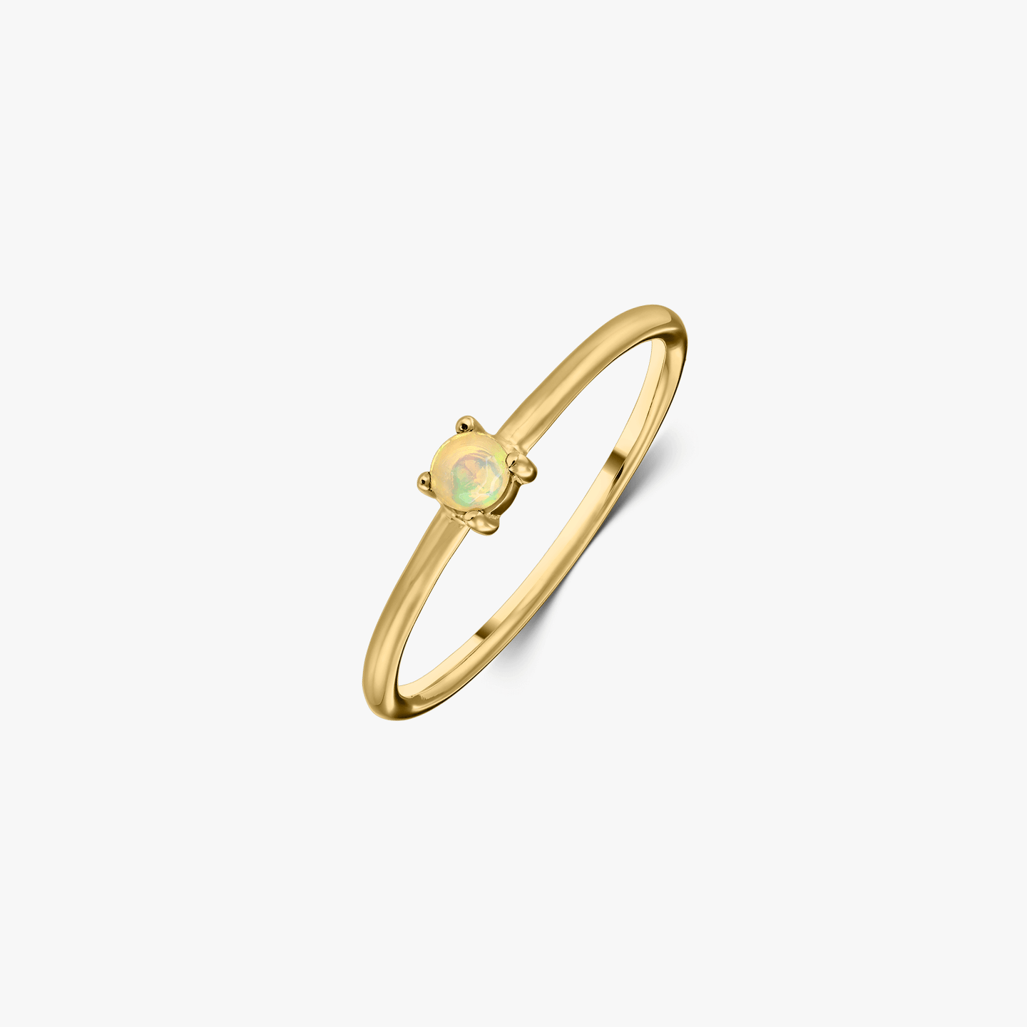 Birthstone Golden October ezüst gyűrű - Opál - Indira