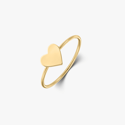 Inel din aur Gold Heart - gravabil