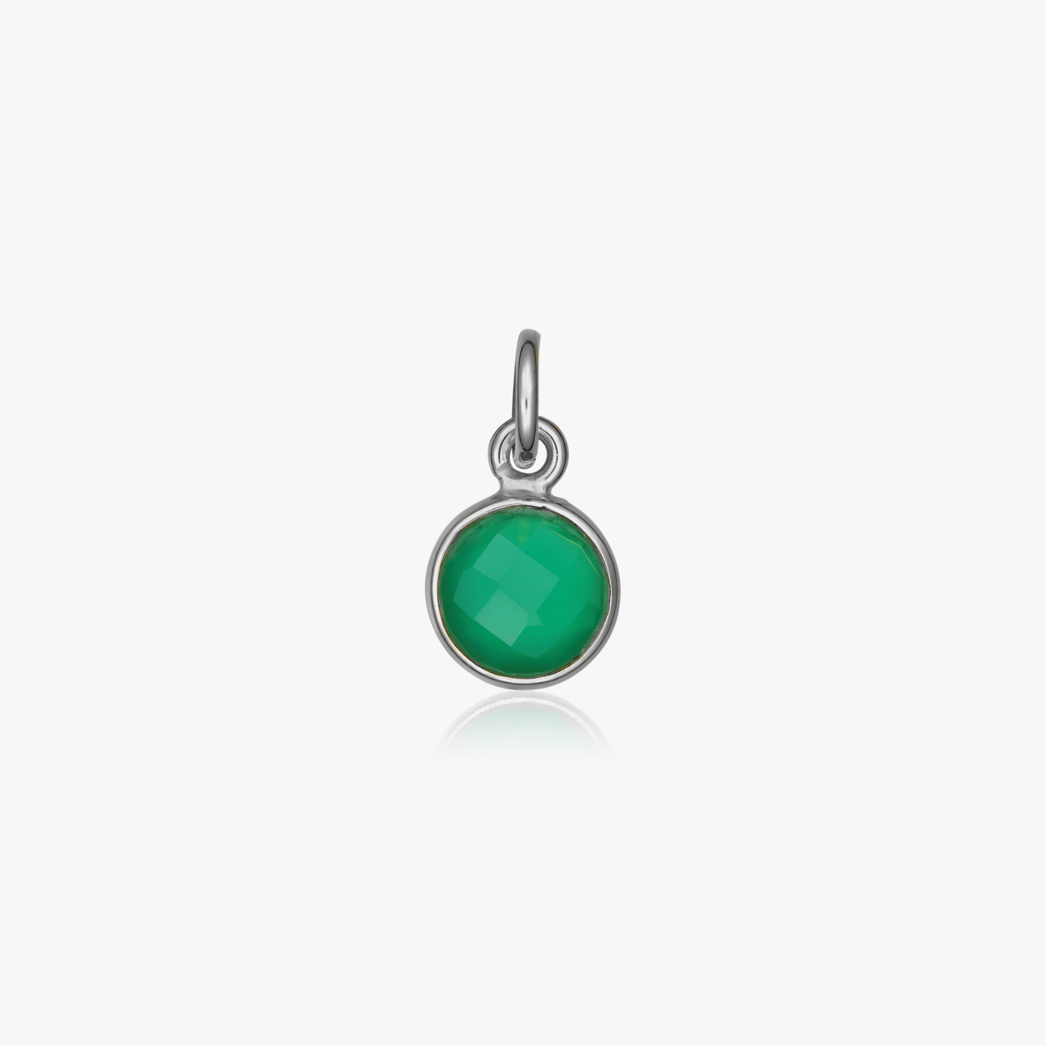 Pandantiv din argint Birthstone May - Onix Verde