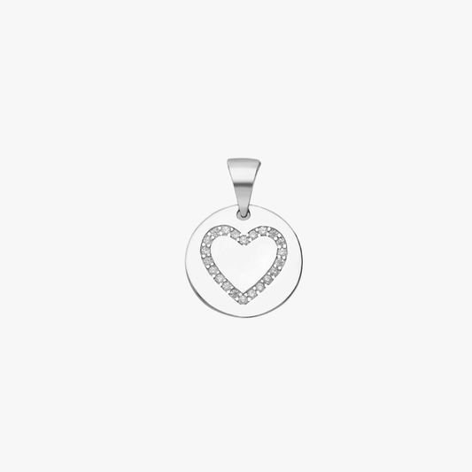 Pandantiv din argint Love Shape - Zirconiu