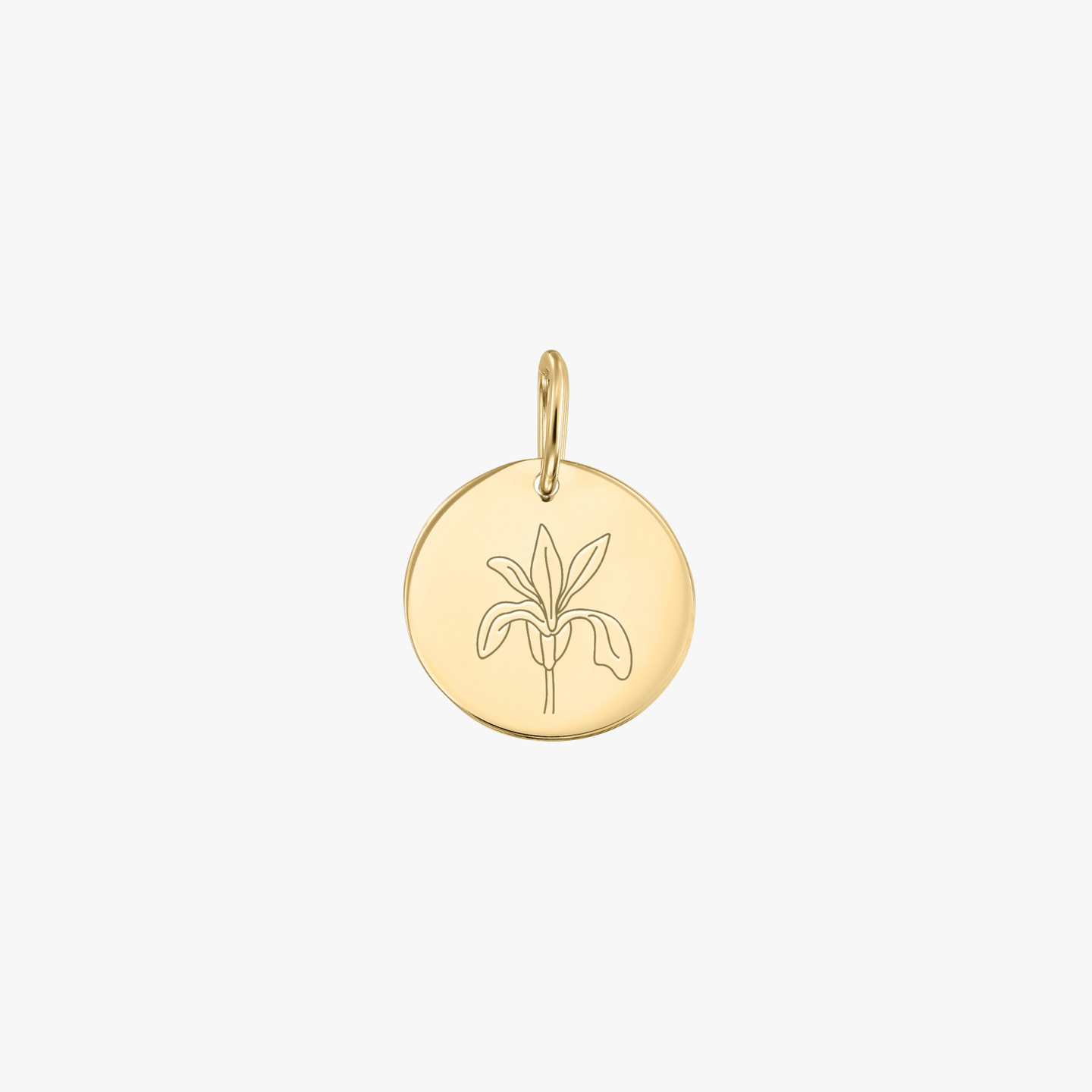Arany medál Birth Flower - Február Iris - Indira