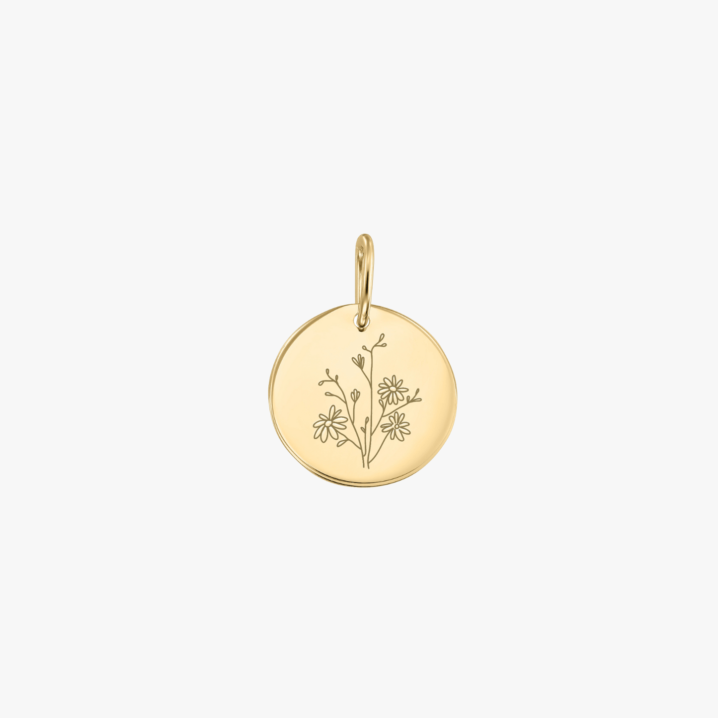 Pandantiv din aur Birth Flower - September Aster