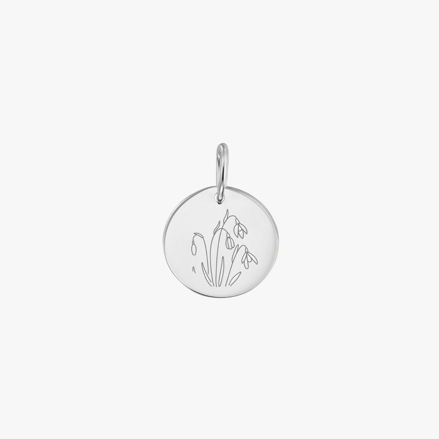 Fehérarany Birth Flower medál - Januári Hóvirág - Indira