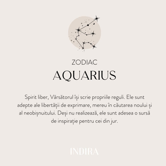 Colier din argint Silver Zodiac - Aquarius - Indira