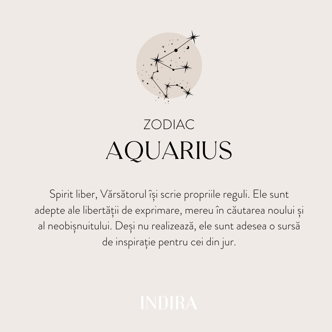 Pandantiv din aur Zodiac - Aquarius