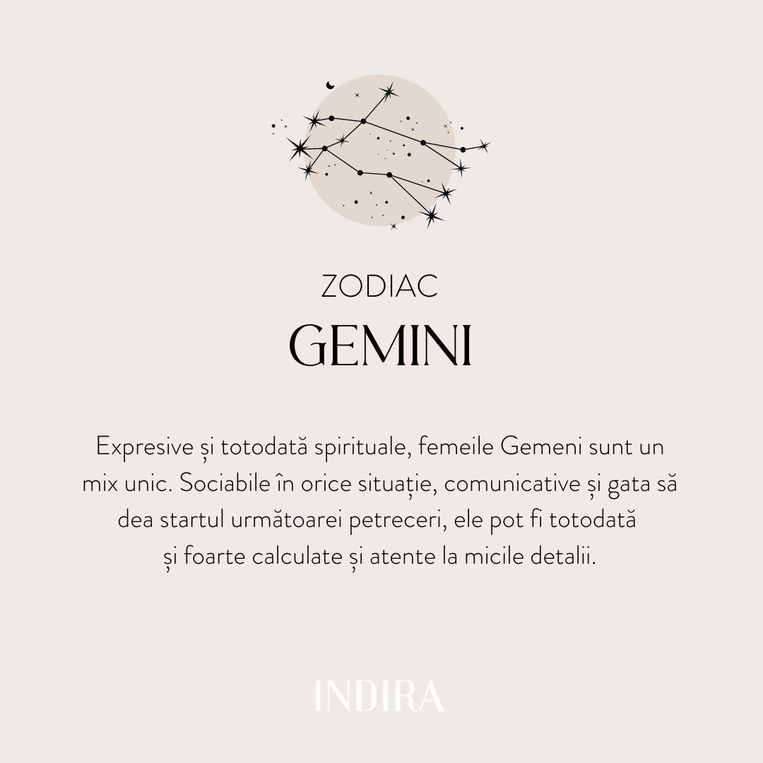 Pandantiv din aur Zodiac - Gemini
