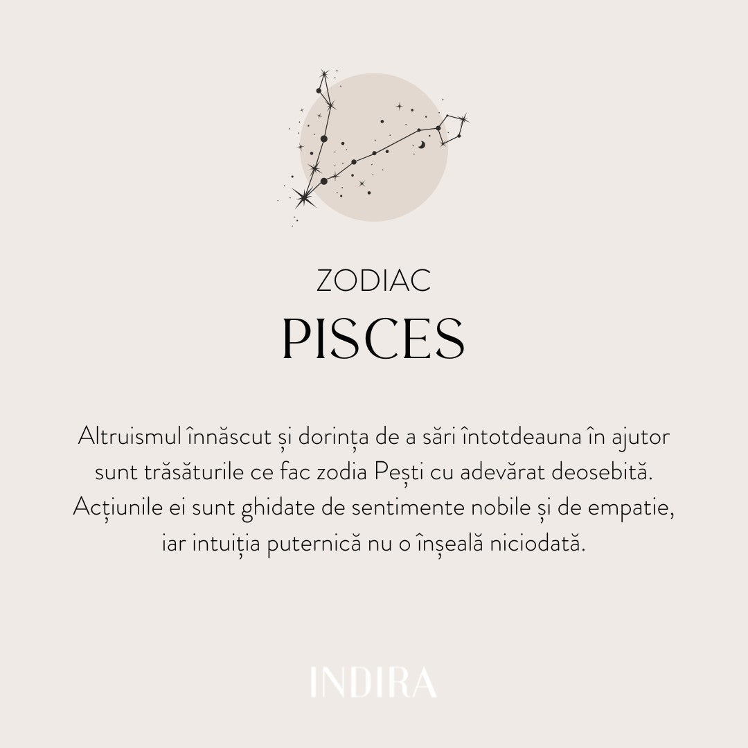 Pandantiv din aur Zodiac - Pisces