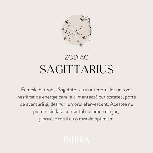 Pandantiv din aur Zodiac - Sagittarius - Indira