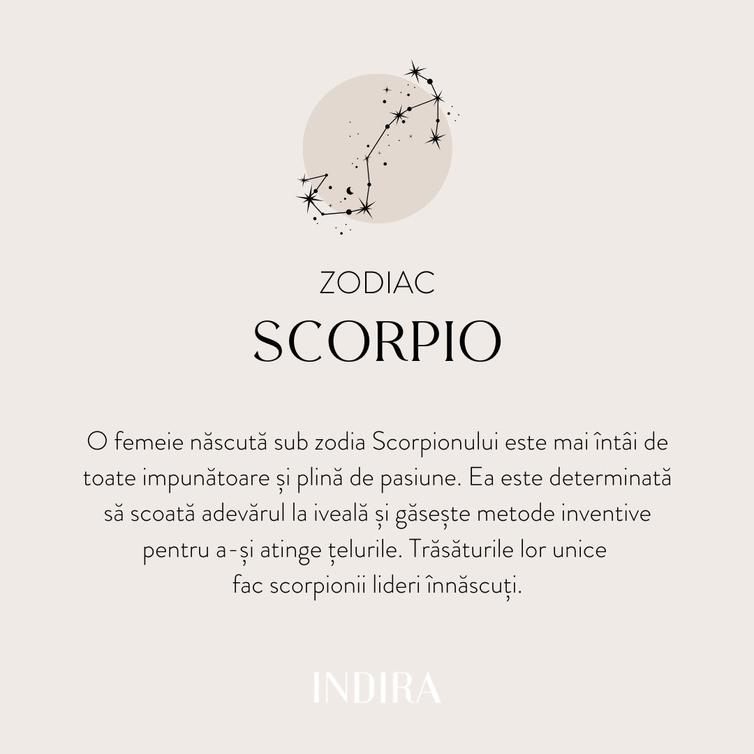 Pandantiv din aur Zodiac - Scorpio - Indira